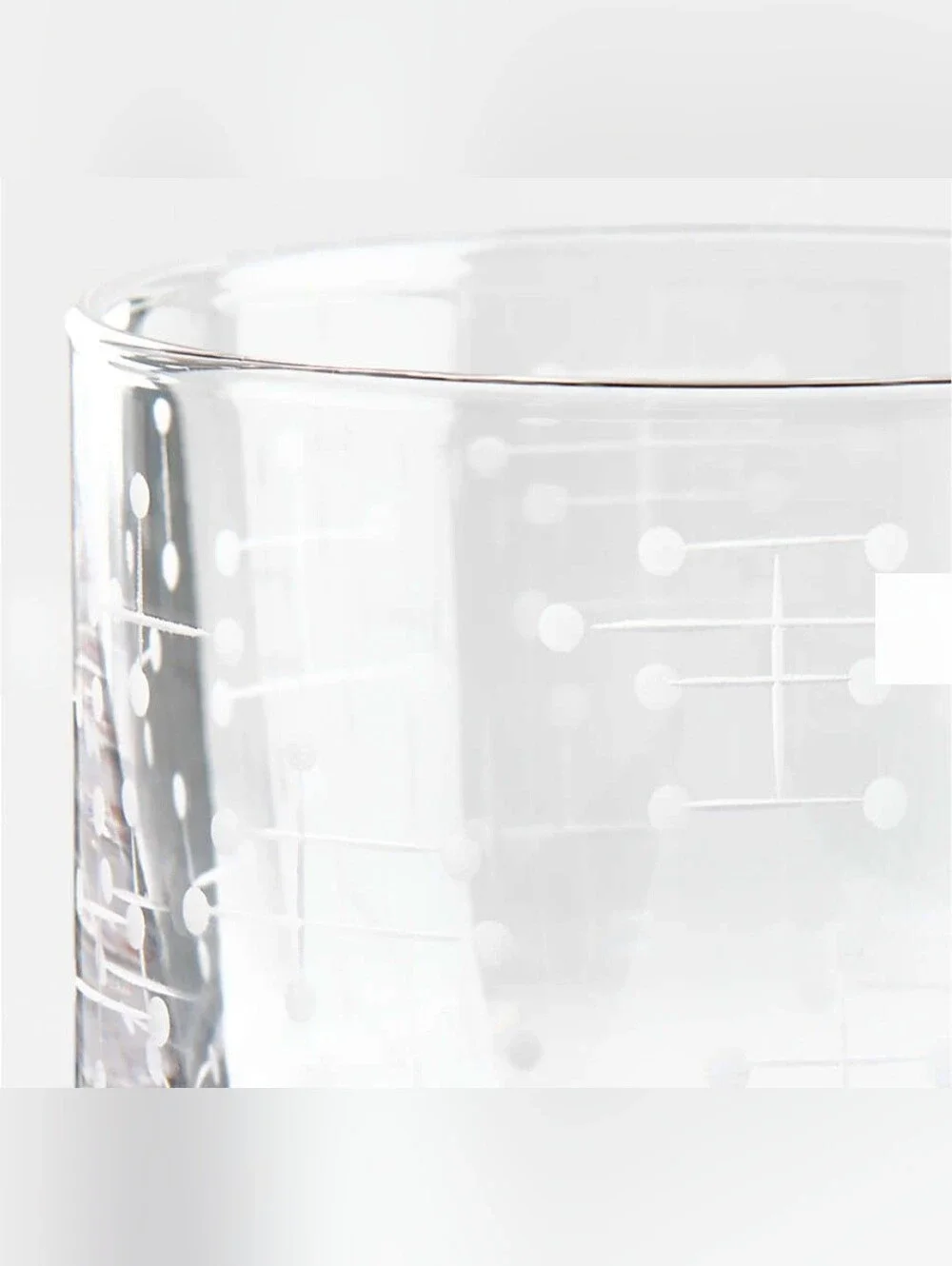 Crate & Barrel Eames Dots Double Old-Fashioned Glass, Set of 2, New in Box